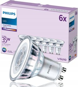 Signify Philips LED classic Lampe 35W GU10 Kaltweiß 275lm Silber 6er P 1