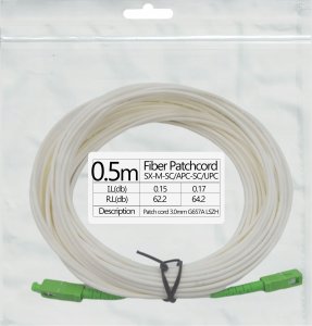 Patchcord światłowód kabel SC/APC-SC/APC 0,5m simp 1