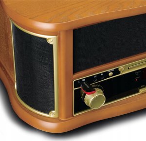 Gramofon Lenco LENCO TCD-2571 Plattenspieler Holzgeh. USB Kassette DAB+, Holz 8