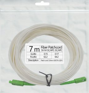 Patchcord światłowód kabel SC/APC-SC/APC 7m simple 1
