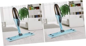 Mop Verk Mop płaski ze spryskiwaczem obrotowy solidny spray 3x nakładki mikrofibra Mop płaski ze spryskiwaczem obrotowy solidny spray 3x nakładki mikrofibra 11