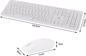 Klawiatura + mysz Verk Klawiatura i myszka bezprzewodowa mysz zestaw komplet cicha numeryczna usb Klawiatura i myszka bezprzewodowa mysz zestaw komplet cicha numeryczna usb 7