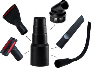 Odkurzacz przemysłowy Verk Zestaw uniwersalnych końcówek ssawek do odkurzacza 6 szczotka przejściówka Zestaw uniwersalnych końcówek ssawek do odkurzacza 6 szczotka przejściówka 2