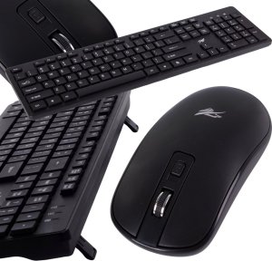 Klawiatura + mysz Verk Klawiatura i myszka bezprzewodowa mysz zestaw komplet cicha numeryczna usb Klawiatura i myszka bezprzewodowa mysz zestaw komplet cicha numeryczna usb 1