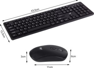 Klawiatura + mysz Verk Klawiatura i myszka bezprzewodowa mysz zestaw komplet cicha numeryczna usb Klawiatura i myszka bezprzewodowa mysz zestaw komplet cicha numeryczna usb 6