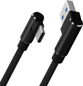 Kabel USB Verk Kabel przewód usb usb-c typ c kątowy do ładowania qc do telefonu 1m Kabel przewód usb usb-c typ c kątowy do ładowania qc do telefonu 1m 3
