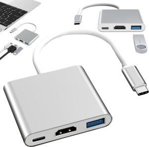 HUB USB Verk Przejściówka adapter 3w1 hub usb-c usb 3.0 hdmi 4k Przejściówka adapter 3w1 hub usb-c usb 3.0 hdmi 4k 1
