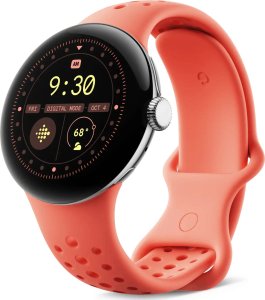 Smartwatch Pixel Watch 3 (45mm), Active Sport Band, Coral, Small, WW 2