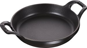 NPC Polska Staub Okrągłe mini naczynie do pieczenia i zapiekania z uszami 16 cm czarne 1