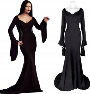 Korbi PRZEBRANIE MORTICIA ADDAMS ADDAMSÓW SUKNIA L/XL 1