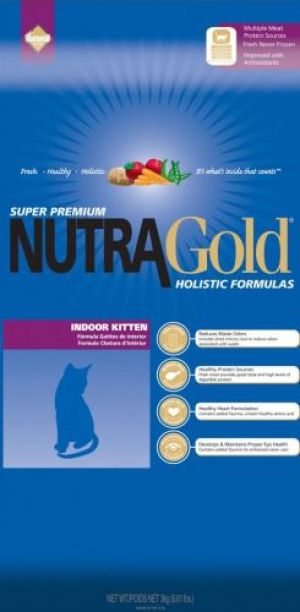 Nutra Gold Holistic Indoor Kitten Cat 3kg 1