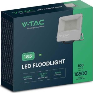 Naświetlacz V-TAC Projektor LED 100W 185Lm/W Czarny VT-44105 6500K 18500lm 2