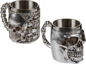 Out of the blue Kubek Stalowa Srebrna Czaszka - Prezent na Haloween 2