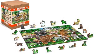 WOODEN CITY Drewniane Puzzle z figurkami  Maluchy na farmie rozm. M, 200 elementów 3