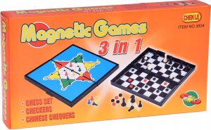 Jokomisiada Zestaw gier 3w1 szachy warcaby chińczyk MAGNETYCZNE strategiczna GR0676 12