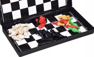 Jokomisiada Zestaw gier 3w1 szachy warcaby chińczyk MAGNETYCZNE strategiczna GR0676 10