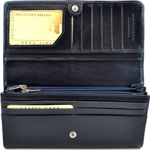 Bartex BARTEX 10272D skórzany portfel damski granat 10272D 2
