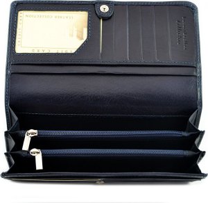 Bartex BARTEX 10272D skórzany portfel damski granat 10272D 3