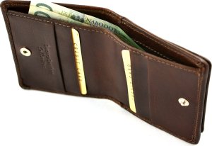 Bartex BARTEX 10098D skórzany portfel unisex RFID brązowy 10098D 4