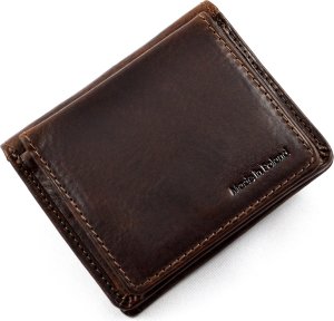 Bartex BARTEX 10098D skórzany portfel unisex RFID brązowy 10098D 5