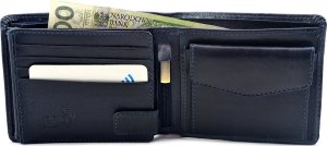Bartex BARTEX 1096M-ID skórzany portfel męski granat RFID Travel 1096M-ID 4
