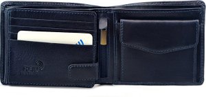 Bartex BARTEX 1096M-ID skórzany portfel męski granat RFID Travel 1096M-ID 6