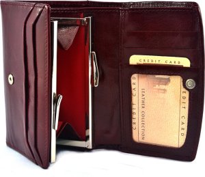 Swarovski SV 060 portfel damski z kamieniami swarovskiego  ciemna czerwień SV 060 2