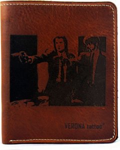 Verona VERONA Tattoo skórzany portfel męski 348M z tatuażem Pulp Fiction 348M 2