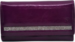Swarovski SV 070 skórzany portfel z kamieniami swarovskiego fiolet SV 070 1