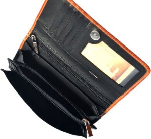 Verona VERONA Tattoo skórzany portfel damski 343D z tatuażem róża wiatrów 343D 3