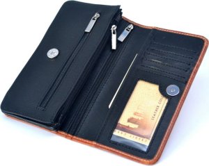 Verona VERONA Tattoo skórzany portfel damski 343D z tatuażem róża wiatrów 343D 4