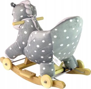 LeanToys Koń Na Biegunach 2 w 1 Jeździk Niebieski W Kropki 2