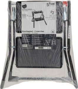 5five Metalowa dwupoziomowa drabina, kolor czarny 6