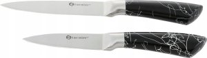EDELHOFF NOŻE Zestaw NOŻY Kuchennych OSTRZAŁKA Nożyce Tasak STAL 6538B 3
