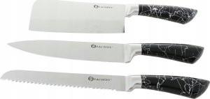 EDELHOFF NOŻE Zestaw NOŻY Kuchennych OSTRZAŁKA Nożyce Tasak STAL 6538B 4