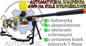 tomdorix Snajperka AWP AUTOMAT Na Kulki Żelowe Wodne Orbeez Karabin Elektryczny CS2 3