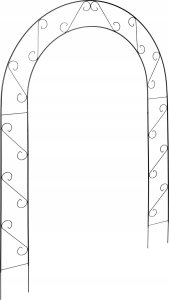Kadax KADAX Pergola Ogrodowa metalowa Łuk Na Kwiaty Róże Do Róż Pnącz 240cm Podpora 12