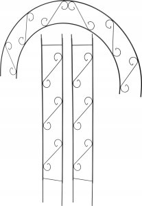 Kadax KADAX Pergola Ogrodowa metalowa Łuk Na Kwiaty Róże Do Róż Pnącz 240cm Podpora 14