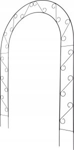 Kadax KADAX Pergola Ogrodowa metalowa Łuk Na Kwiaty Róże Do Róż Pnącz 240cm Podpora 10