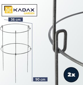 Kadax KADAX Podpora Roślin Kwiatów 90cm Ogrodowa Pierścieniowa Podpórka Stalowa 2szt 2