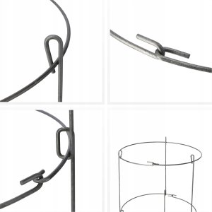 Kadax KADAX Podpora Roślin Kwiatów 90cm Ogrodowa Pierścieniowa Podpórka Stalowa 2szt 4