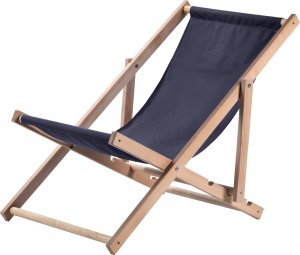 Kadax KADAX Leżak Drewniany Ogrodowy Plażowy Składany Granat Leżaki 2x Polski Producent 12