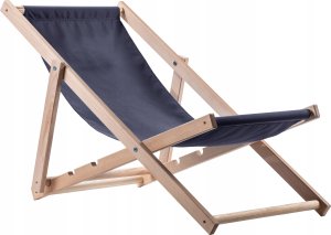 Kadax KADAX Leżak Drewniany Ogrodowy Plażowy Składany Granat Leżaki 2x Polski Producent 13