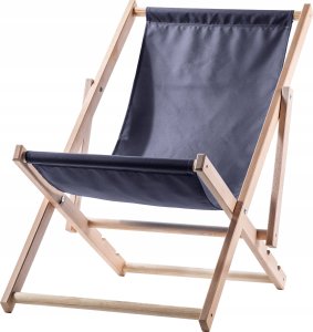 Kadax KADAX Leżak Drewniany Ogrodowy Plażowy Składany Granat Leżaki 2x Polski Producent 15