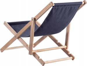 Kadax KADAX Leżak Drewniany Ogrodowy Plażowy Składany Granat Leżaki 2x Polski Producent 16