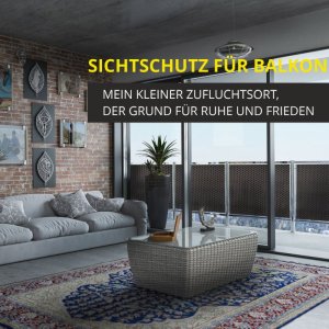 Kadax KADAX Osłona Balkonowa Technorattan Mata Balkon 0,9x7m 4