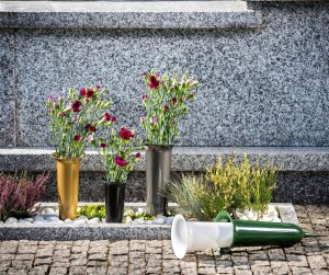 Kadax KADAX Wazon Flakon Na cmentarz 31cm Kwiaty sztuczne Wbijany szpic Czarny 6