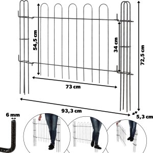 Kadax KADAX Furtka Bramka Ogrodowa Do Płotka metal Klasyczna Panelowa 72 cm Ogród 2