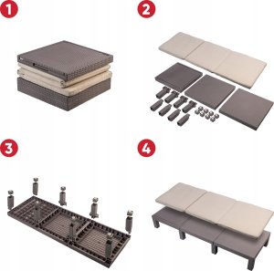 Kadax KETER Leżak Ogrodowy Taras Regulowany materac 2szt 8