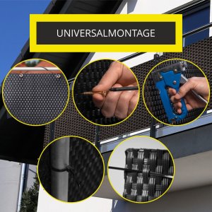Kadax KADAX Osłona Balkonowa Technorattan Mata Balkon 1x3m 3